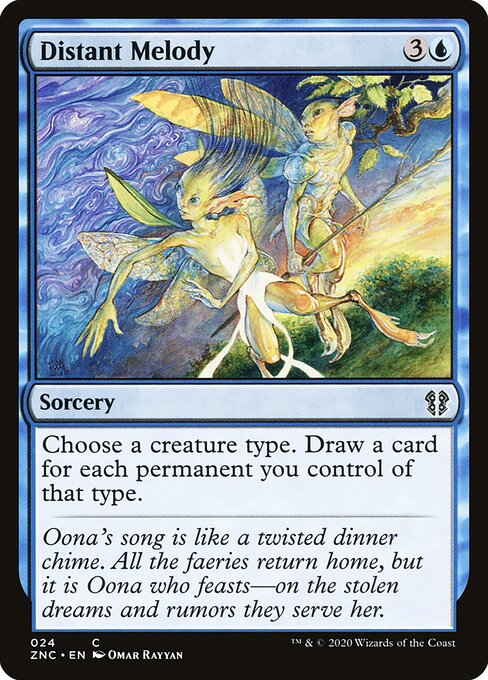 Distant Melody — Zendikar Rising Commander #24, art by Omar Rayyan