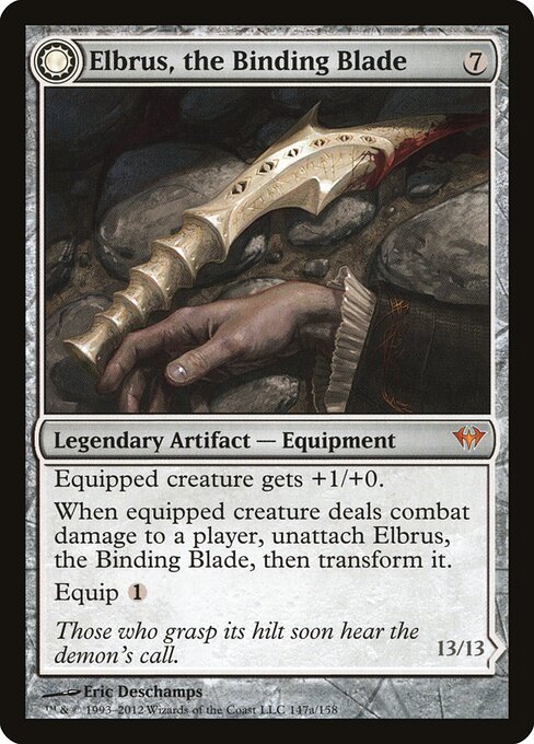 Elbrus, the Binding Blade // Withengar Unbound — Dark Ascension #147, art by Eric Deschamps