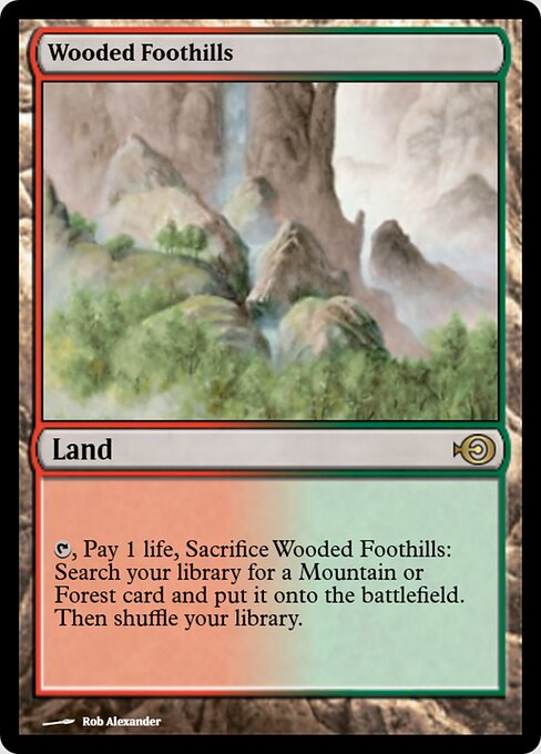 Wooded Foothills — Magic Online Promos #43584, art by Rob Alexander
