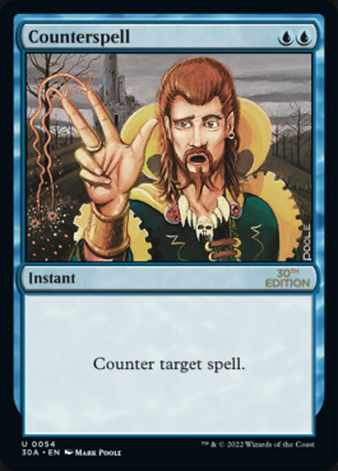 Counterspell — 30th Anniversary Edition #54, art by Mark Poole