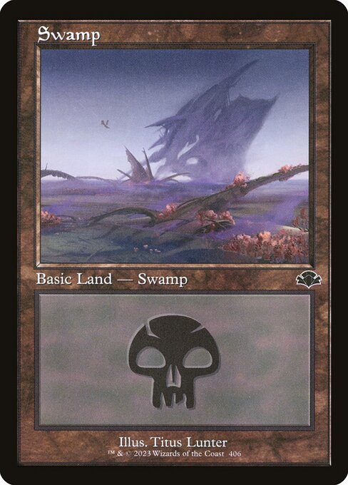 Swamp — Dominaria Remastered #406, art by Titus Lunter