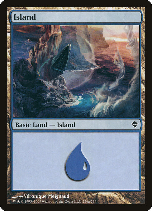 Island — Zendikar #236a, art by Véronique Meignaud