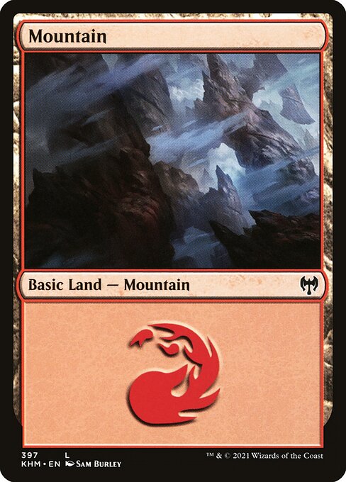 Mountain — Kaldheim #397, art by Sam Burley