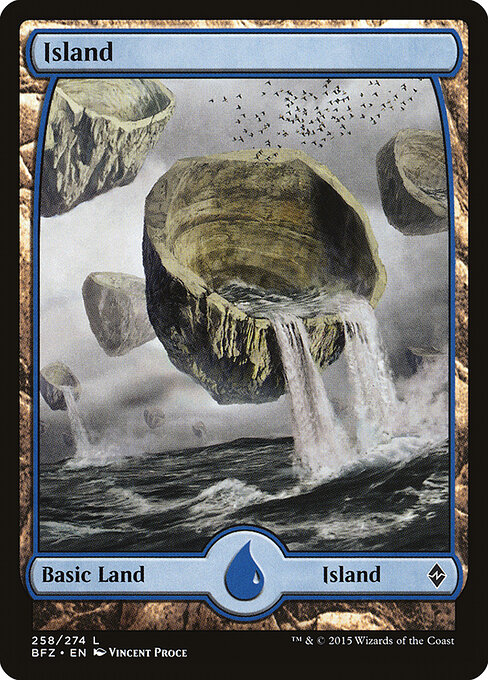 Island — Battle for Zendikar #258, art by Vincent Proce
