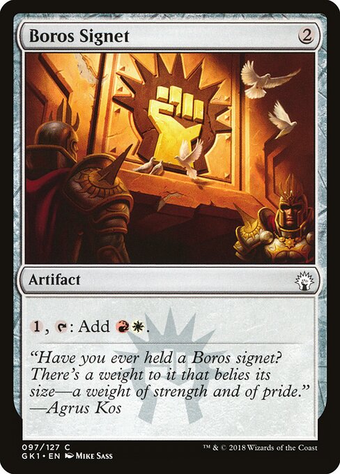 Boros Signet — GRN Guild Kit #97, art by Mike Sass
