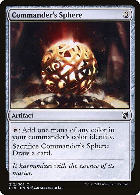 Commander's Sphere — Commander 2019 #212, art by Ryan Alexander Lee