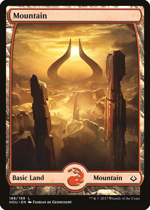 Mountain — Hour of Devastation #188, art by Florian de Gesincourt