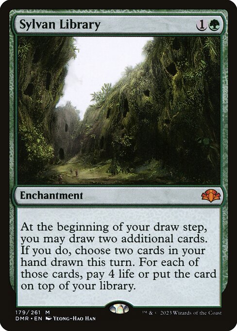 Sylvan Library — Dominaria Remastered #179, art by Yeong-Hao Han