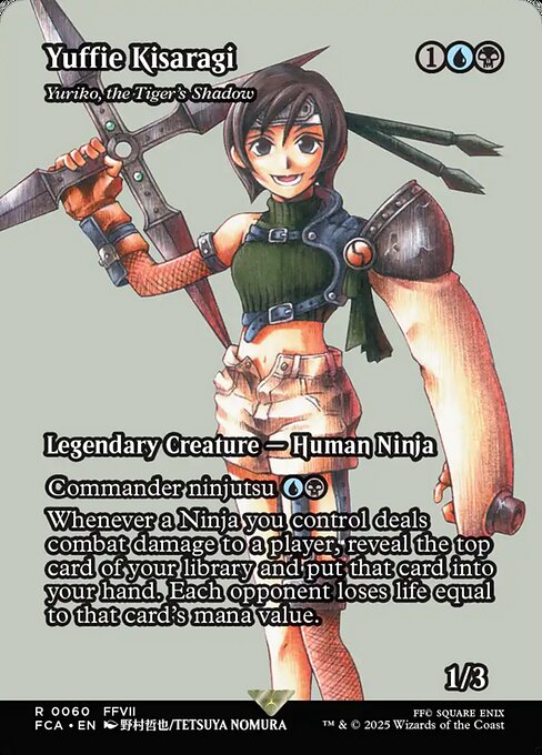 Yuriko, the Tiger's Shadow — Yuffie Kisaragi — Final Fantasy: Through the Ages #60, art by Tetsuya Nomura