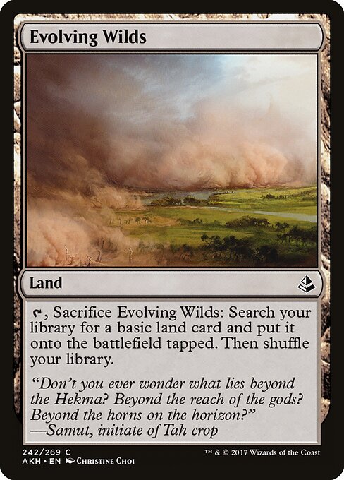 Evolving Wilds — Amonkhet #242, art by Christine Choi
