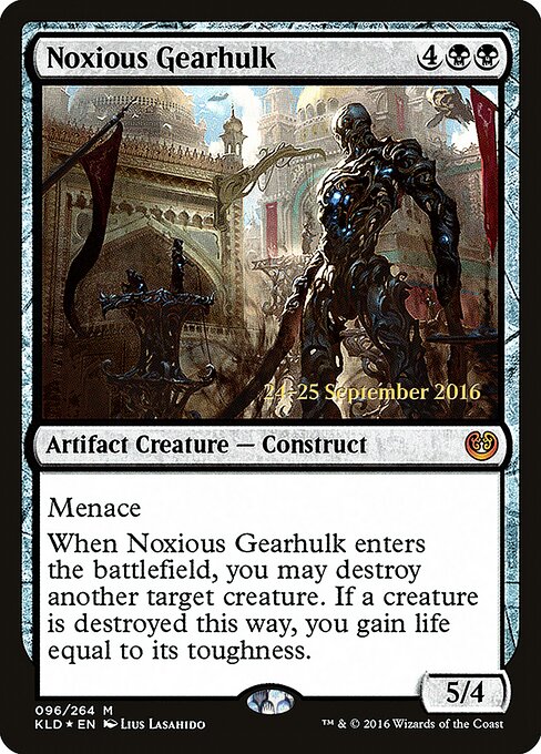 Noxious Gearhulk — Kaladesh Promos #96s, art by Lius Lasahido