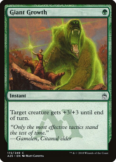 Giant Growth — Masters 25 #172, art by Matt Cavotta