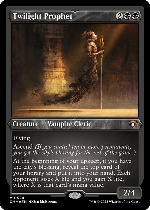 Twilight Prophet — Commander Masters #524, art by Seb McKinnon