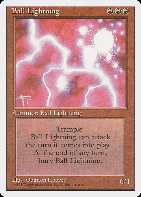 Ball Lightning — Fourth Edition #176, art by Quinton Hoover