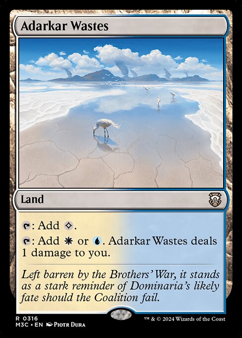 Adarkar Wastes — Modern Horizons 3 Commander #316, art by Piotr Dura