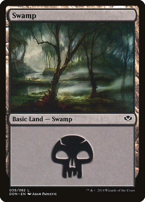 Swamp — Duel Decks: Speed vs. Cunning #39, art by Adam Paquette