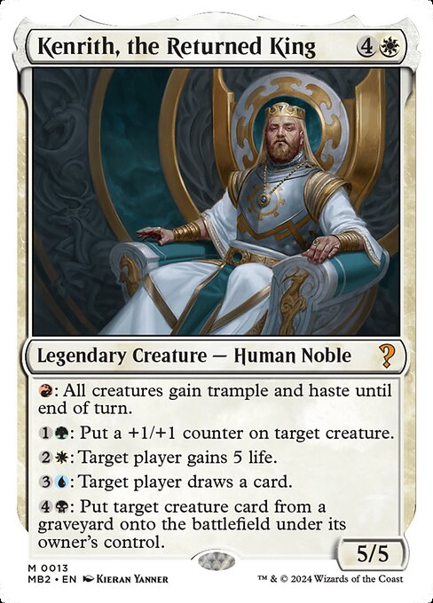 Kenrith, the Returned King — Mystery Booster 2 #13, art by Kieran Yanner