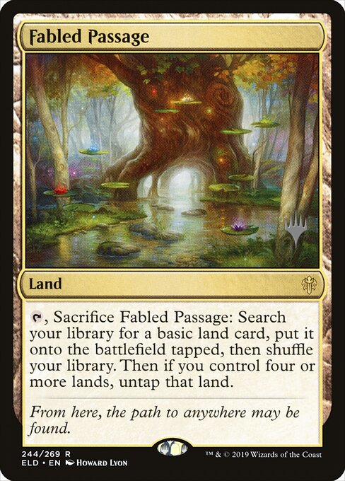 Fabled Passage — Throne of Eldraine Promos #244p, art by Howard Lyon