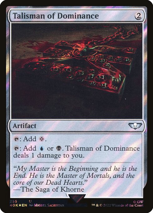 Talisman of Dominance — Warhammer 40,000 Commander #255★, art by Miguel Sacristan