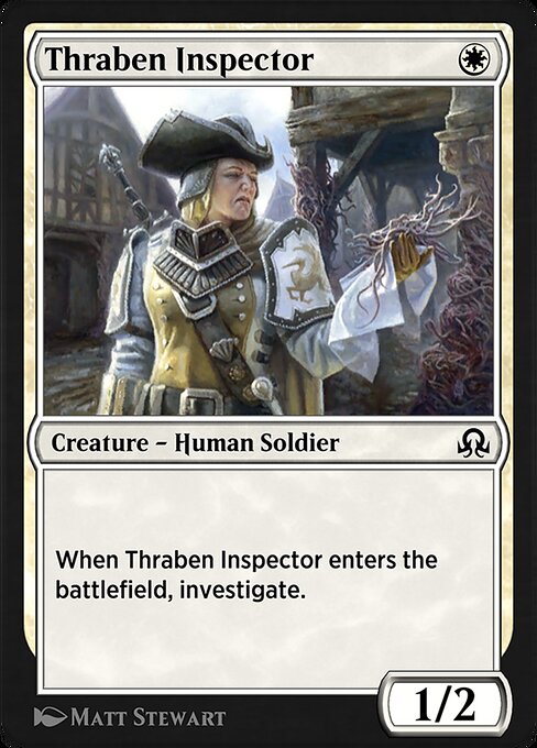 Thraben Inspector — Shadows over Innistrad Remastered #51, art by Matt Stewart