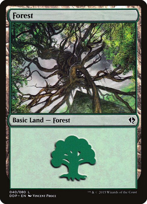 Forest — Duel Decks: Zendikar vs. Eldrazi #40, art by Vincent Proce