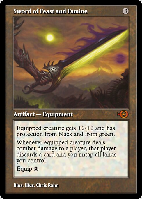 Sword of Feast and Famine — Magic Online Promos #52304, art by Chris Rahn