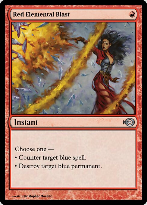 Red Elemental Blast — Magic Online Promos #43610, art by Christopher Moeller