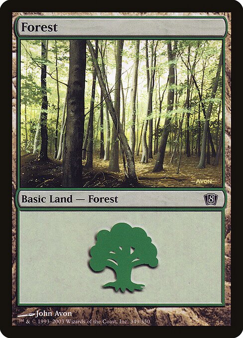 Forest — Eighth Edition #349★, art by John Avon