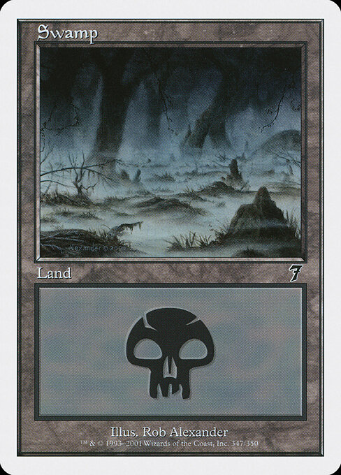 Swamp — Seventh Edition #347, art by Rob Alexander