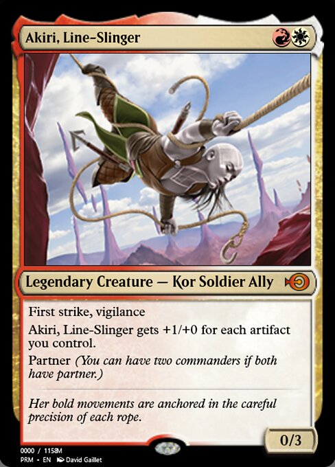 Akiri, Line-Slinger — Magic Online Promos #86154, art by David Gaillet