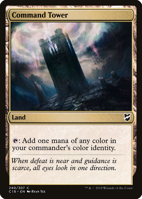 Command Tower — Commander 2018 #240, art by Ryan Yee