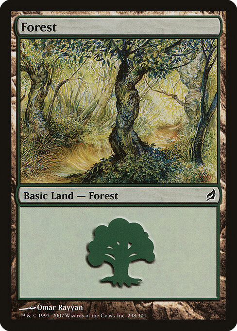 Forest — Lorwyn #298, art by Omar Rayyan