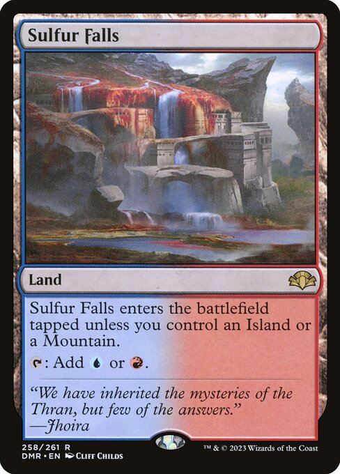 Sulfur Falls — Dominaria Remastered #258, art by Cliff Childs