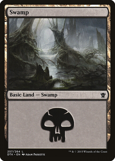 Swamp — Dragons of Tarkir #257, art by Adam Paquette