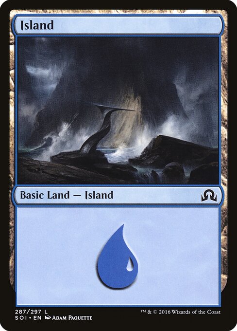 Island — Shadows over Innistrad #287, art by Adam Paquette