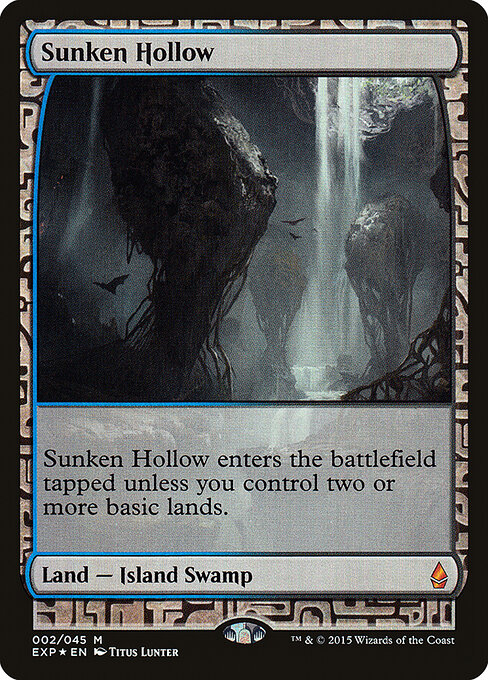 Sunken Hollow — Zendikar Expeditions #2, art by Titus Lunter