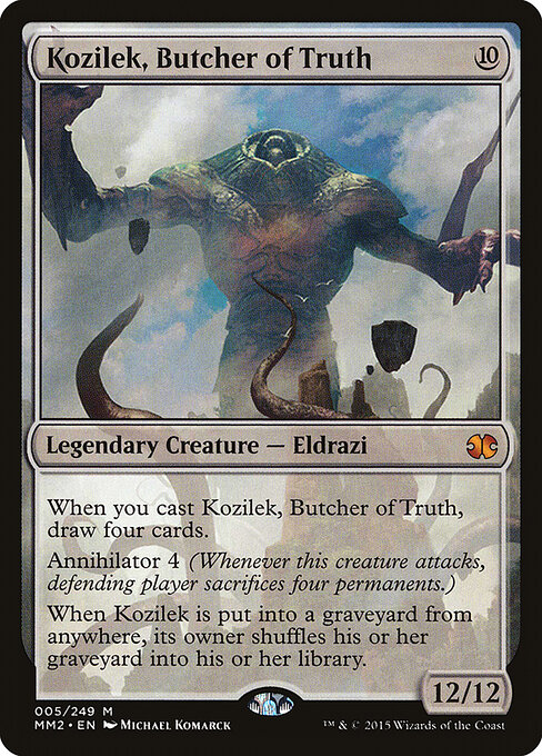 Kozilek, Butcher of Truth — Modern Masters 2015 #5, art by Michael Komarck