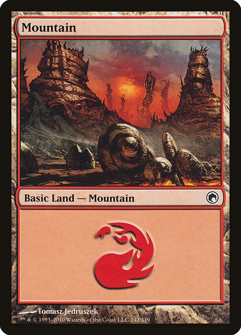 Mountain — Scars of Mirrodin #242, art by Tomasz Jedruszek