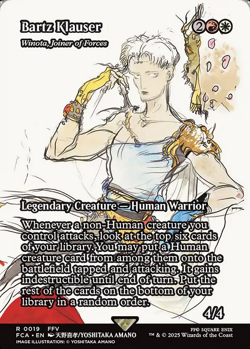 Winota, Joiner of Forces — Bartz Klauser — Final Fantasy: Through the Ages #19, art by Yoshitaka Amano