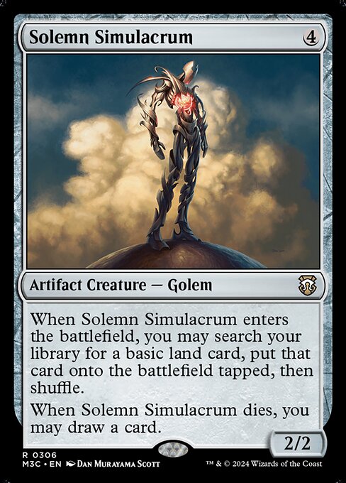 Solemn Simulacrum — Modern Horizons 3 Commander #306, art by Dan Murayama Scott