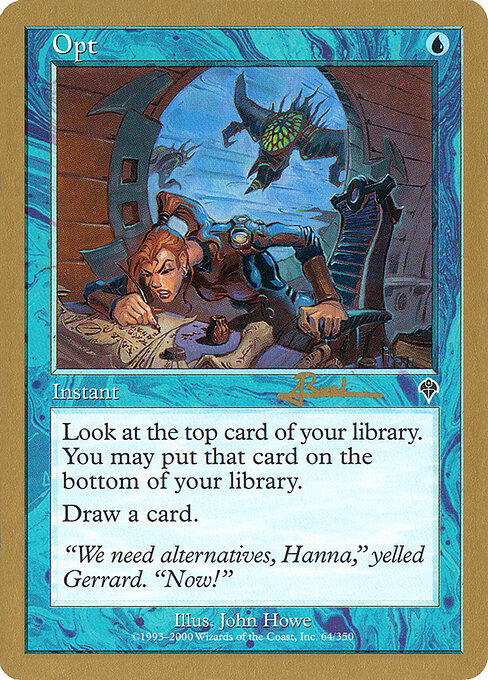 Opt — World Championship Decks 2001 #ar64, art by John Howe