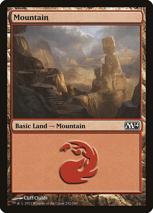 Mountain — Magic 2014 #242, art by Cliff Childs