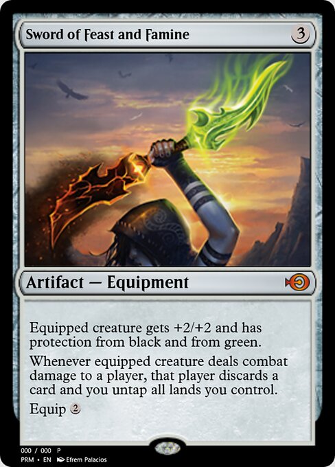Sword of Feast and Famine — Magic Online Promos #59683, art by Efrem Palacios