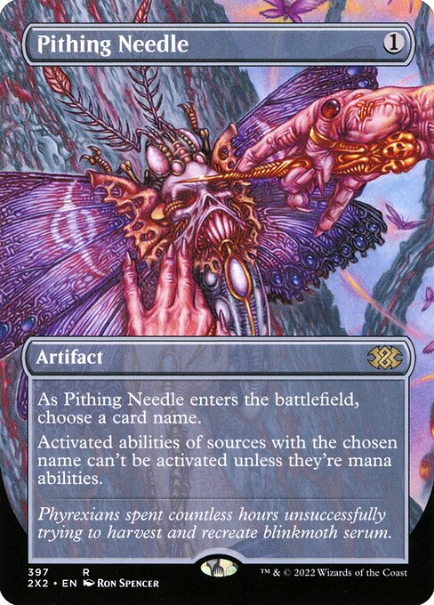 Pithing Needle — Double Masters 2022 #397, art by Ron Spencer