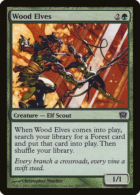 Wood Elves — Ninth Edition #283★, art by Christopher Moeller
