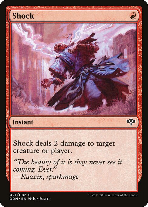 Shock — Duel Decks: Speed vs. Cunning #21, art by Jon Foster