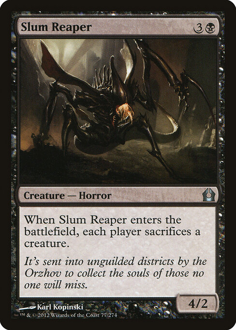 Slum Reaper — Return to Ravnica #77, art by Karl Kopinski