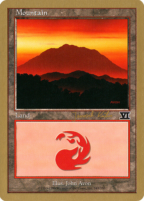 Mountain — World Championship Decks 2000 #jk343, art by John Avon