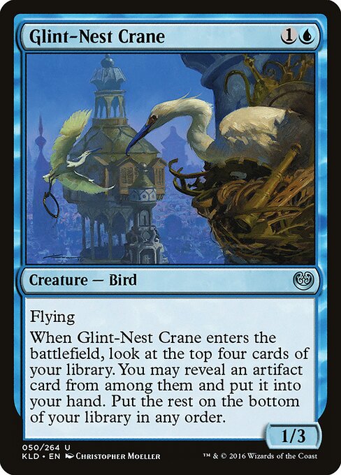 Glint-Nest Crane — Kaladesh #50, art by Christopher Moeller