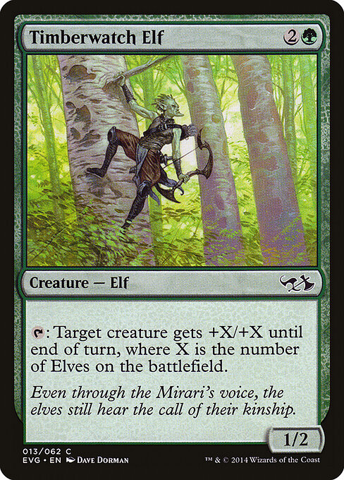 Timberwatch Elf — Duel Decks Anthology: Elves vs. Goblins #13, art by Dave Dorman